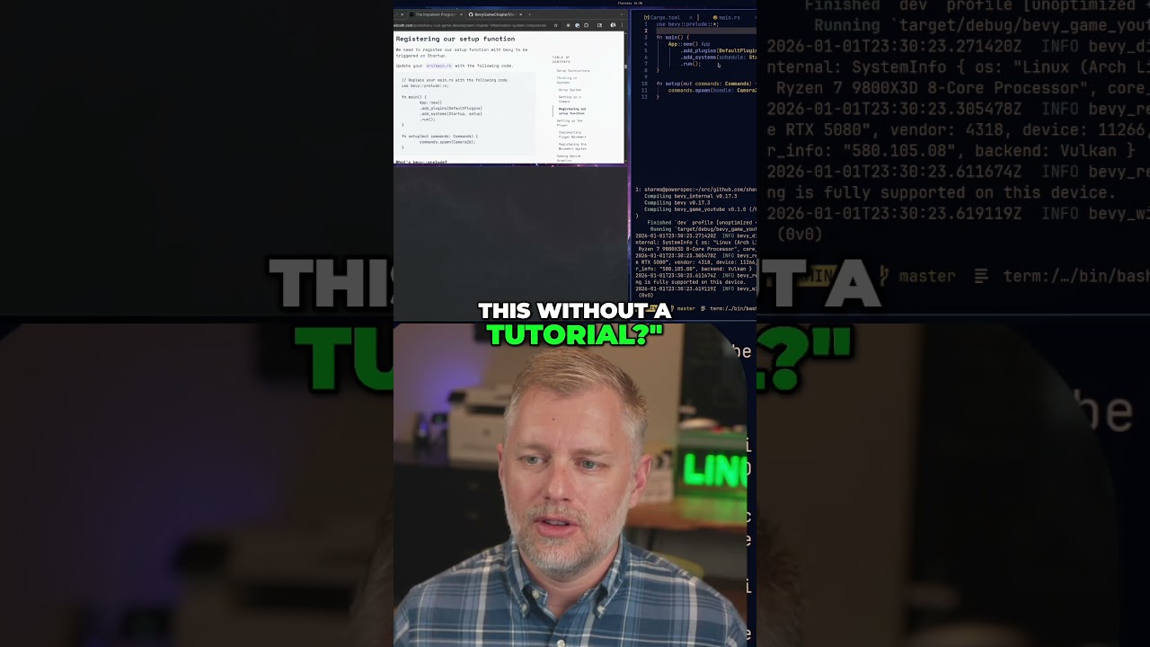 Build your own game on Rust / Linux in minutes #linux #rust #linuxgames